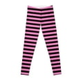 thumbnail image 1 of Neon Pink and Black | Stripes | Halloween Outfit Leggings Tight fitting woman leggins push up woman Womens Leggings, 1 of 6