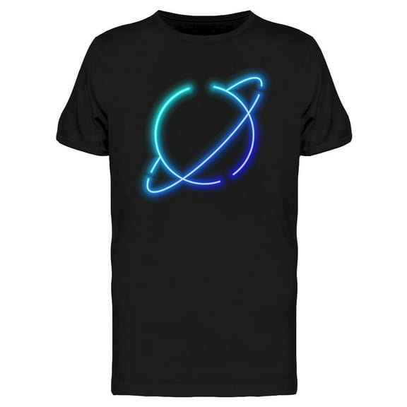 Neon Planet Saturn T-Shirt Men -Image by Shutterstock, Male Large