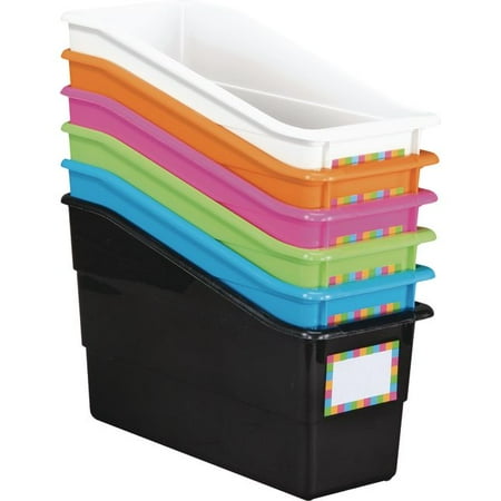 Neon Pop 6-Pack Durable Book And Binder Holders