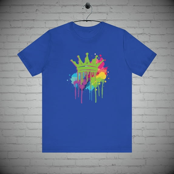Neon Princess Crown tshirt, Blacklight Glow Artsy tee, Royal lovers Gift