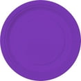 thumbnail image 1 of Neon Purple Paper Dessert Plates, 7 Inches, 20 Count, 1 of 3