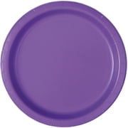 Neon Purple Paper Dessert Plates, 7 Inches, 20 Count