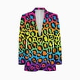 thumbnail image 1 of Neon Rainbow Leopard Print Men Blazers Slim Clothing Summer Jacket Man Oversize Daily Suits Tops, 1 of 5