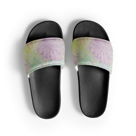 Neon Rainforest Women's Slides (Black, 9.5)