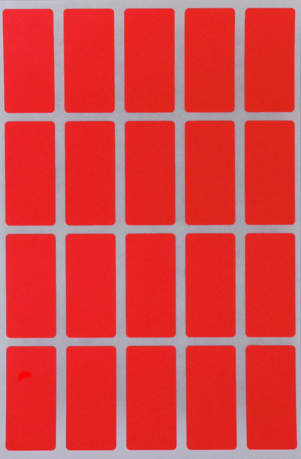 Red Rectangle Line Sticker Neon Red Rectangle Stickers 1.57 inch x 0.75 inch Rectangular Labels ...