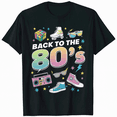 thumbnail image 1 of Neon Retro 80s Pop Culture Graphic for Unisex Short Sleeve Casual T-Shirt, 1 of 6