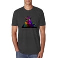 thumbnail image 1 of Neon Retro Rainbow DJ MC Hip Hop Cat | Mens Cat Lover Premium Tri Blend T-Shirt, Vintage Black, X-Large, 1 of 4