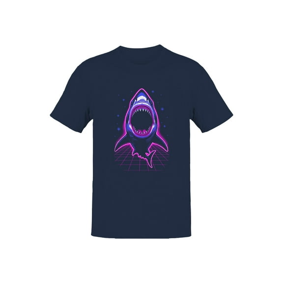 Neon Retro Shark Attack Men's T-shirt