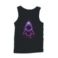 thumbnail image 1 of Neon Retro Shark Attack Men's Tank Top, 1 of 3