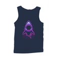 thumbnail image 1 of Neon Retro Shark Attack Men's Tank Top, 1 of 3