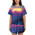 thumbnail image 1 of Neon River Velly Cyber (1) Womens Pajamas Short Set Soft Short Sleeve Sleepwear Button Down Pjs Set with Pockets S XXL 4x Large, 1 of 5