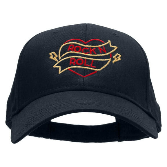 Neon Rock N Roll Embroidered Low Profile Cap - Navy OSFM