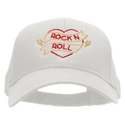 Neon Rock N Roll Embroidered Low Profile Cap - White OSFM