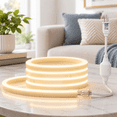 Tringa Color Rope Light Neon Rope Light, 2800K Warm White, 33 ft, Dimmable LED Strip for Indoor ...