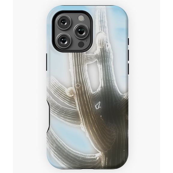 Neon Saguaro Arizona Cactus Light Phone Case for iPhone 16 15 14 13 12 11 Pro Max