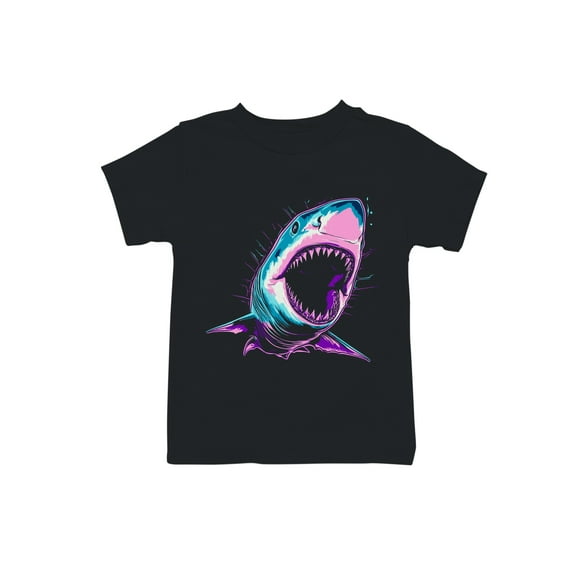 Neon Shark Art with Vibrant Colors Youth's T-shirt