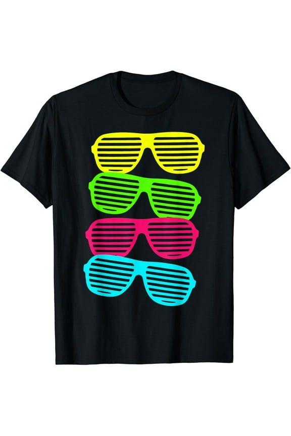 Neon Shutter Shades Cool Stack of Sunglasses Bright T-Shirt mens t shirt,black,women,funny,misfits,men,journey