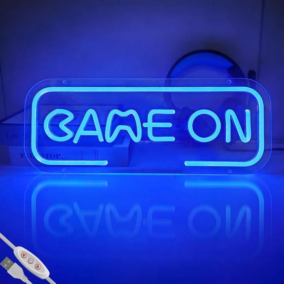 Neon Sign for Gaming Room Decor with Dimmable , LED Neon Light for Wall Decor, Neon Lights Man Cave Gamer Room Decor, Gamer Gifts For Boys (16.7"x6.4")