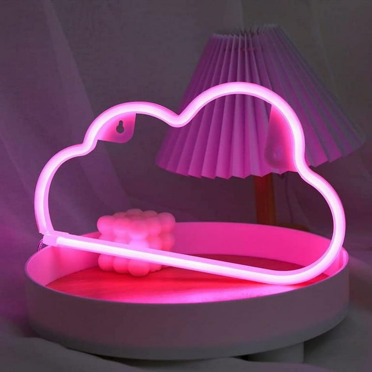 Neon Sign LED Neon Signs for Bedroom Wall Decor Neon Lights Signs Battery Operated or USB Powered Lamp Decorations for Home Decor Birthday Gift Cloud Walmart