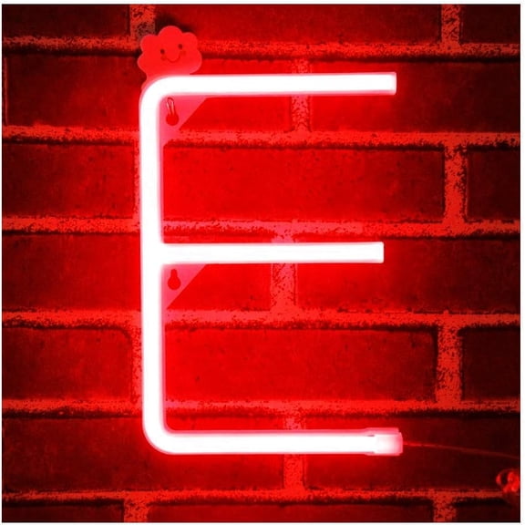 Neon Sign, Letter Neon Signs Neon Alphabet Light Light Up LED Letters Lights Light Up Marquee Letters Lights Battery USB Red