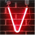 thumbnail image 1 of Neon Sign, Letter Neon Signs Neon Alphabet Light Light Up LED Letters Lights Light Up Marquee Letters Lights Battery USB Red, 1 of 5