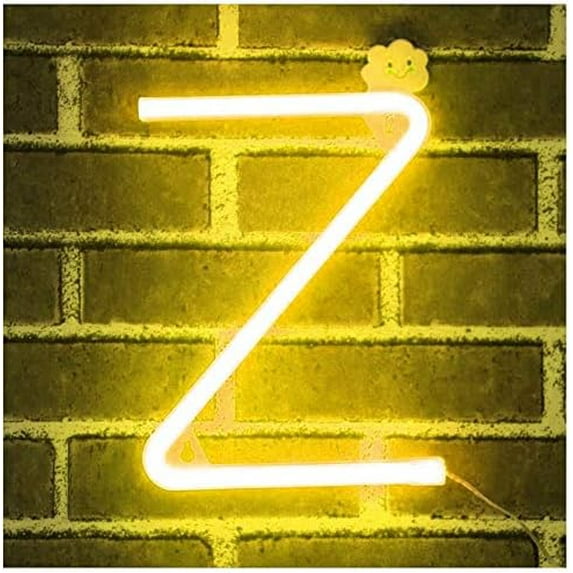 Neon Sign, Letter Neon Signs Neon Alphabet Light Light Up LED Letters Lights Light Up Marquee Letters Lights Battery USB Warm White
