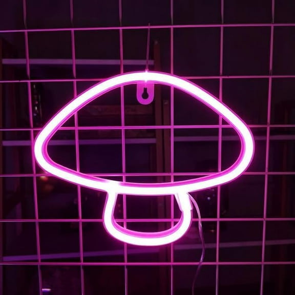 WE Neon Sign, Mushroom Neon Sign LED Neon Light Night Lamp USB Battery Powered Led Neon Light Sign,Valentine's Day Decor, Bedroom, Bars, Shops, Party.