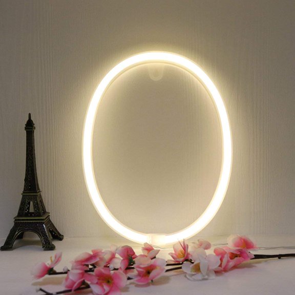 Neon Sign-Warm White LED Alphabet Light- Battery & USB Powered Hanging Marquee Letters For Bedroom- Bar- Wedding Decor & Gift (0).