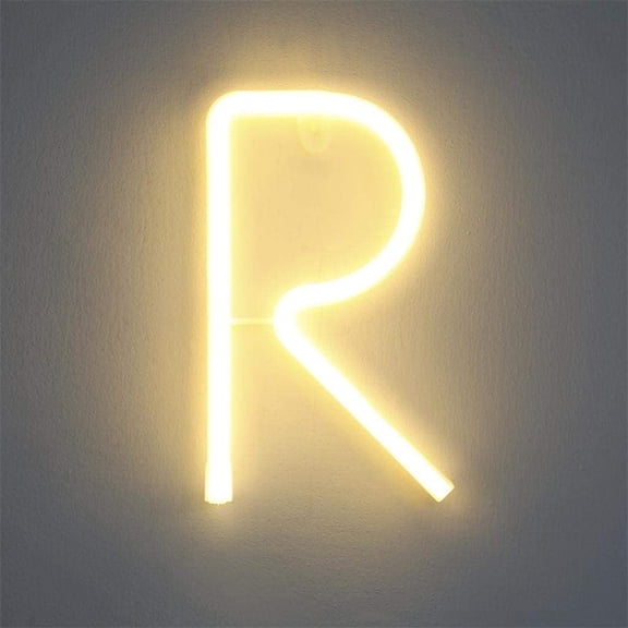 Neon Sign,Warm White LED Alphabet Light, Battery & USB Powered Hanging Marquee Letters for Bedroom, Bar, Wedding Decor & Gift