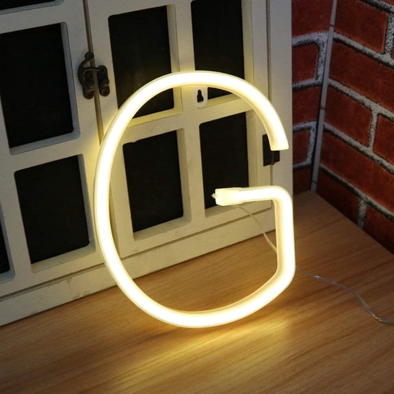 Neon Sign,Warm White LED Alphabet Light, Battery & USB Powered Hanging Marquee Letters for Bedroom, Bar, Wedding Decor & Gift