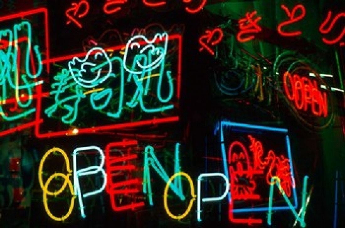 Neon Signs For Sale in Dotombori District Market Osaka Japan Canvas Art - Jaynes Gallery DanitaDelimont (36 x 24)