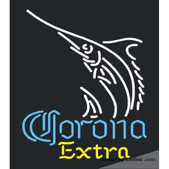 Neon Signs for Wall Decor 16x20inch Coronas Extra Swordfish Sailfish Sign (multiplesizes) Man Cave Sports Bar Pub Beer Led Light Lamp Cx73 Neon Tubing16x20inch