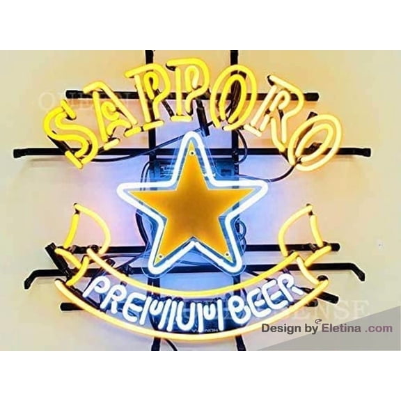 Neon Signs for Wall Decor Beer Bar inin Sapporo Premium Sign Light Lamp (varioussizes) Hd Vivid Printing Tech Beer Pub Bar Handmade Artwork Hv Neon Led Tubing16x20inch