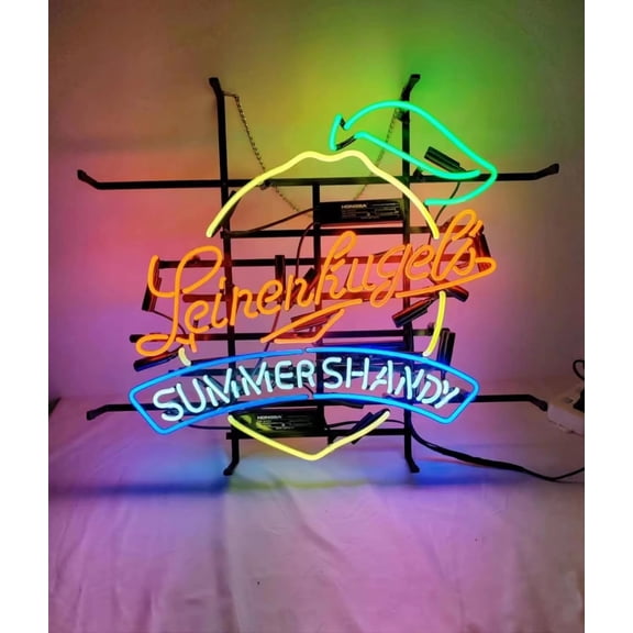 Neon Signs for Wall Decor Beer Barinin Leinenkugel's Wisconsin Brew Summer Shandy Sign Light Lamp (varioussizes) Beer Bar Pub Man Cave Handicraft Dc Neon Led Tubing16x20inch
