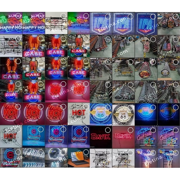 Neon Signs for Wall Decor Led Flex Auto Led Sign Business Displays | Electronic Light Up Sign Retail Businesses | Size :15x17inch Neon Tubing 15x17inch