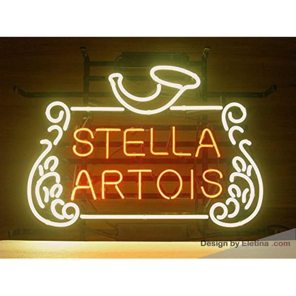 Neon Signs for Wall Decor New Stella Belgian Lager Light Sign Home Beer Bar Pub Recreation Room Game Room Windows Garage Sign win Neon Led Tubing16x20inch