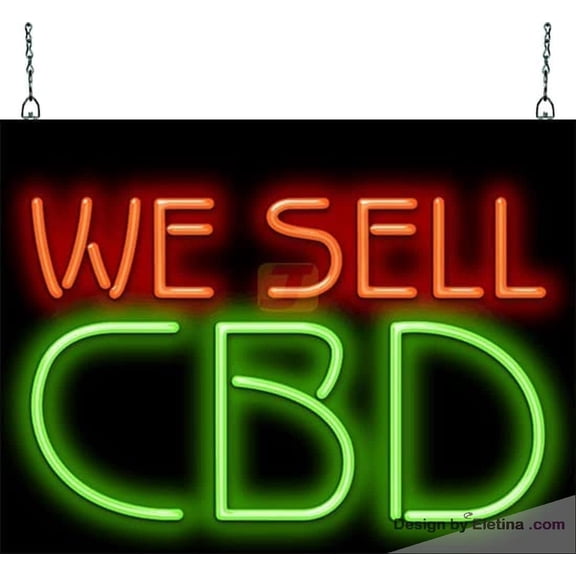 Neon Signs for Wall Decor We Sell Cbd Window Sign - " Wide " High - Red & Green Letters - Arrives Ready To Hang Up And Plug In Neon Led Tubing16x20inch