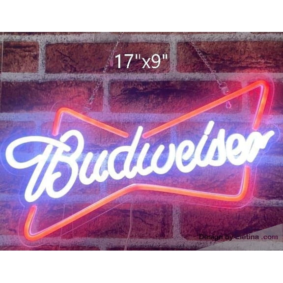Neon Signs for Wall Decor Shipping From Us, x'' Bvd Clover Shamrock Beer Bar Pub Real Led Light Sign Home Recreation Room Party Bedroom Ation Gifts (rtb) Neon Tubing 15x17inch