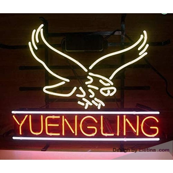Neon Signs for Wall Decor Yuengling Lager Sign Light Real Led Beer Bar Pub Party Shop Store Recreation Room Home Garage Windows Display Handcraft Artwork Gift 16x20inch Neon Tubing16x20inch
