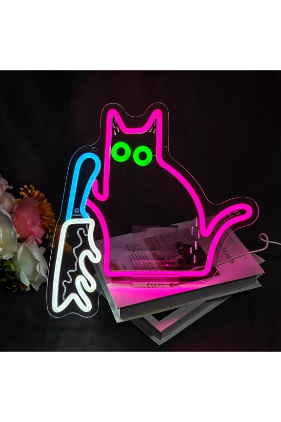 Neon Signs for Bedroom Wall Decor, LED Light Sign for Gaming Room Man Cave Bar Pub Party, USB , Dimmer , Gifts for Families Birthday Christmas