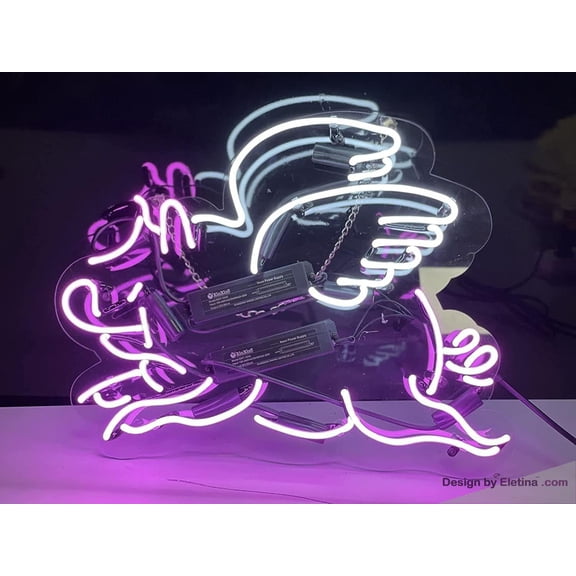 Neon Signs for Wall Decor 15x17inch Flying Pig Sign Acrylic Beer Pub Bar Handmade Light A120fpppwa2 Neon Led Tubing