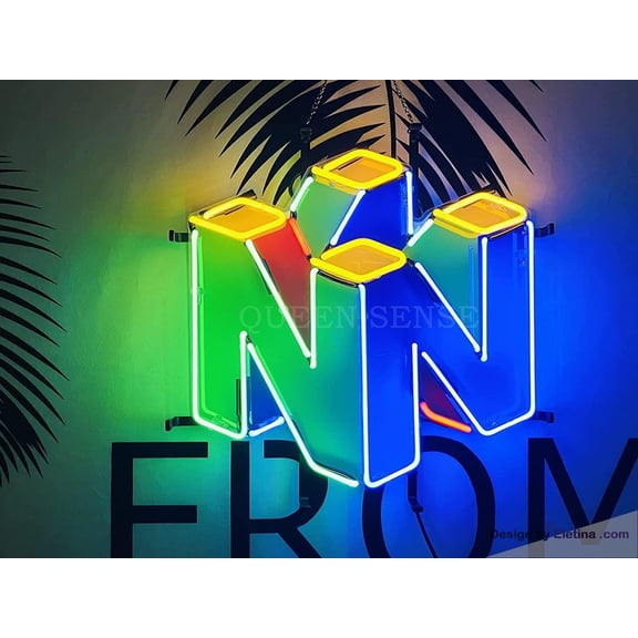 Neon Signs for Wall Decor 15x17inch Nintendos 64 Sign Light Lamp With Hd Vivid Printing Tech Artwork A120n64vvd Neon Led Tubing