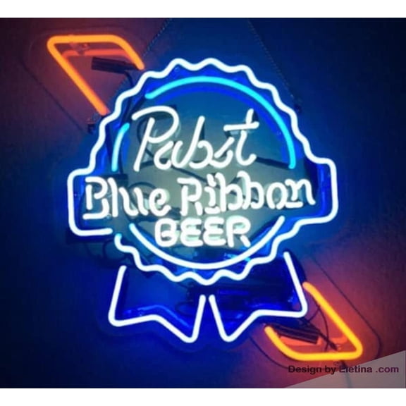 Neon Signs for Wall Decor 15x17inch Pabst Blue Ribbons Sign Acrylic Beer Pub Bar Handmade Light A117pbrbla2 Neon Led Tubing 15x17inch