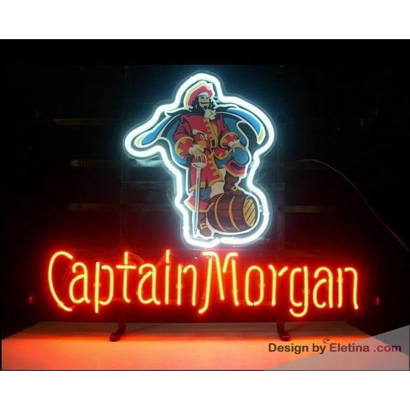 Neon Signs for Wall Decor 16x20inch Captain Morgans Rum Sign Light With Dimmer Man Cave Bar Pub Beer Gift Lamp A117cmrldim Neon Led Tubing16x20inch