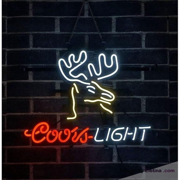 Neon Signs for Wall Decor 16x20inch Coor Light Deer Elk Moose Head Sign Light Man Cave Bar Pub Beer Gift Lamp Neon Led Tubing16x20inch