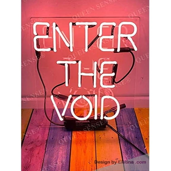 Neon Signs for Wall Decor 16x20inch Enter The Void Pink Sign Acrylic Handcrafted Beer Pub Bar Window Light Neon Led Tubing16x20inch