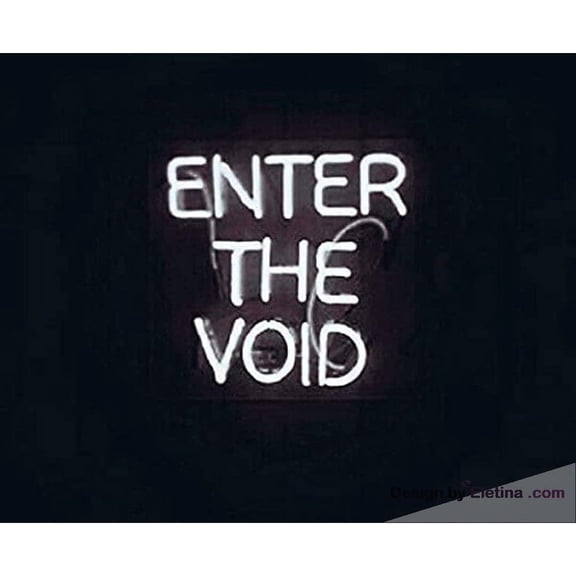 Neon Signs for Wall Decor 16x20inch Enter The Void White Sign Acrylic Handcrafted Pub Beer Bar Window Light Neon Led Tubing16x20inch