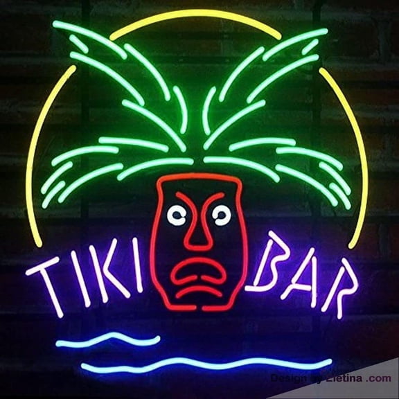 Neon Signs for Wall Decor 16x20inch Tiki Bar Totem Pole Handmade Real Led Sign (multiplesizes) Beer Bar Light Handicraft Neon Tubing16x20inch