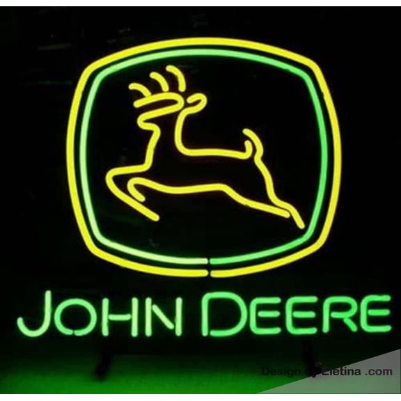 Neon Signs for Wall Decor 20 * 24 John Deer Quality Farm Equipment Sign Light Man Cave Bar Pub Beer Gift Lamp Neon Led Tubing 15x17inch