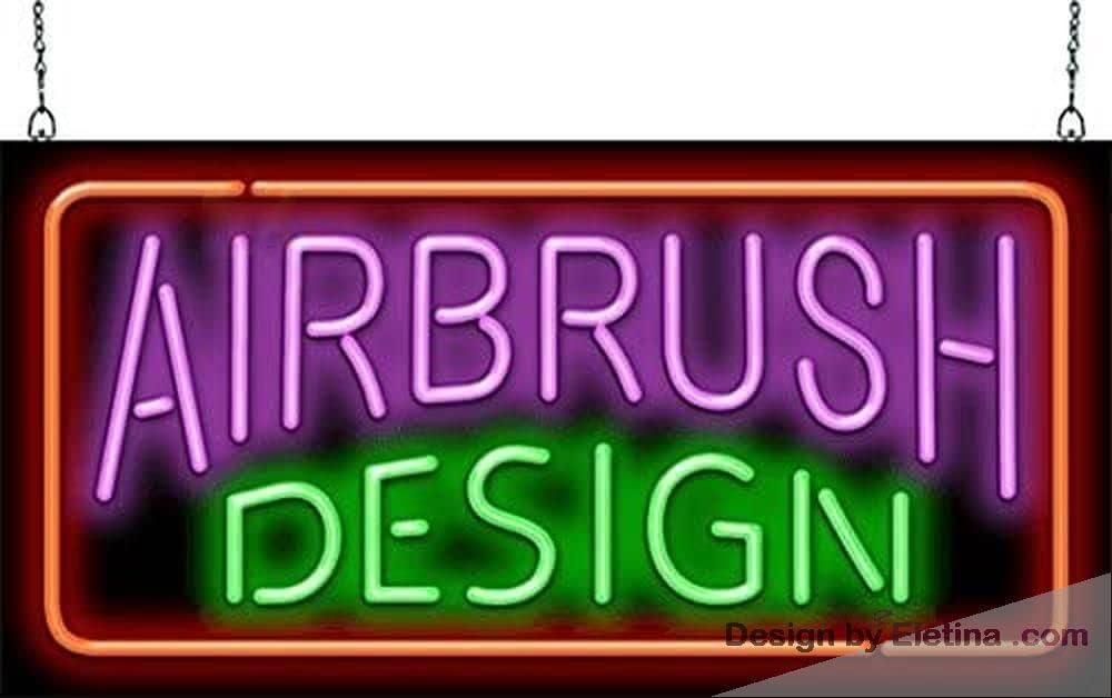 Neon Signs for Wall Decor Airbrush Design Sign Neon Led Tubing16x20inch ...